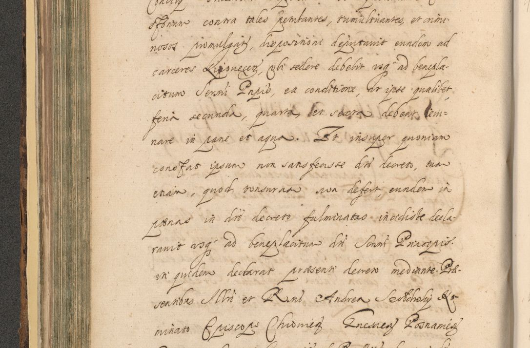 Zdjęcie nr 282 dla obiektu archiwalnego: Acta actorum, institutionum, resignationum, provisionum, decretorum, sententiarum, inscriptionum, testamentorum, confirmationum, ingrossationum, obligationum, quietationum, constitutionum R. D. Andreae Szołdrski, episcopi Kijoviensis, Gnesnensis et Posnaniensis praepositi, cantoris Cracoviensis, Vladislaviensis canonici, R. S. M. secretarii, episcopatus Cracoviensis in spiritualibus er temporalibus deputati anno 1633, 1634 et 1635