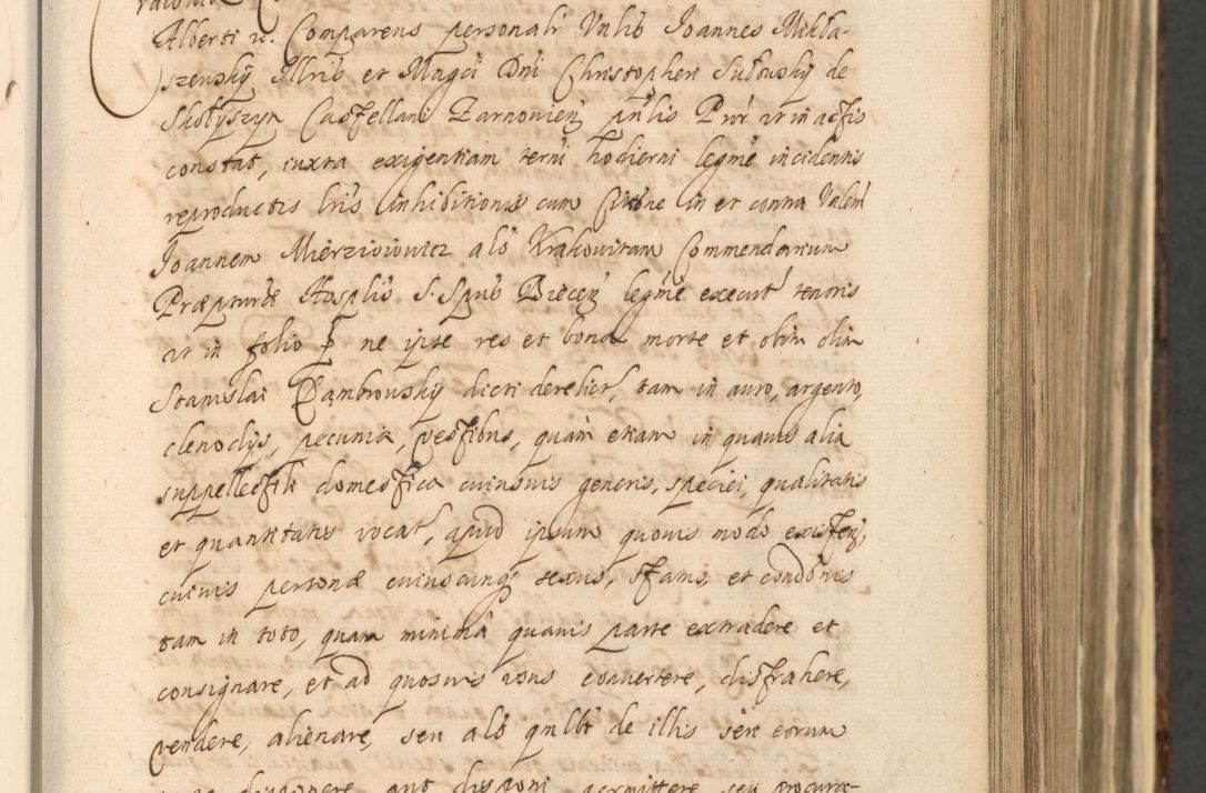 Zdjęcie nr 263 dla obiektu archiwalnego: Acta actorum, institutionum, resignationum, provisionum, decretorum, sententiarum, inscriptionum, testamentorum, confirmationum, ingrossationum, obligationum, quietationum, constitutionum R. D. Andreae Szołdrski, episcopi Kijoviensis, Gnesnensis et Posnaniensis praepositi, cantoris Cracoviensis, Vladislaviensis canonici, R. S. M. secretarii, episcopatus Cracoviensis in spiritualibus er temporalibus deputati anno 1633, 1634 et 1635