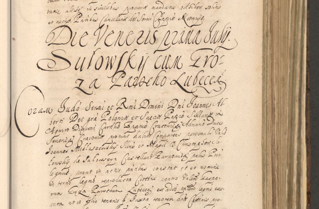 Zdjęcie nr 251 dla obiektu archiwalnego: Acta actorum, institutionum, resignationum, provisionum, decretorum, sententiarum, inscriptionum, testamentorum, confirmationum, ingrossationum, obligationum, quietationum, constitutionum R. D. Andreae Szołdrski, episcopi Kijoviensis, Gnesnensis et Posnaniensis praepositi, cantoris Cracoviensis, Vladislaviensis canonici, R. S. M. secretarii, episcopatus Cracoviensis in spiritualibus er temporalibus deputati anno 1633, 1634 et 1635