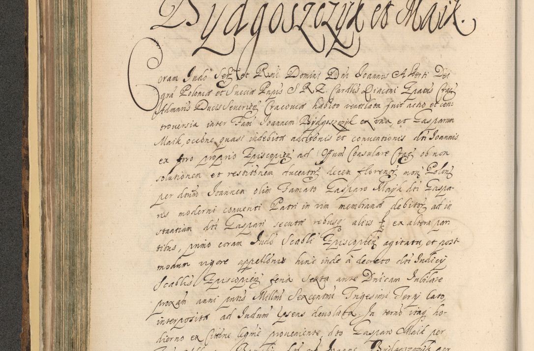 Zdjęcie nr 248 dla obiektu archiwalnego: Acta actorum, institutionum, resignationum, provisionum, decretorum, sententiarum, inscriptionum, testamentorum, confirmationum, ingrossationum, obligationum, quietationum, constitutionum R. D. Andreae Szołdrski, episcopi Kijoviensis, Gnesnensis et Posnaniensis praepositi, cantoris Cracoviensis, Vladislaviensis canonici, R. S. M. secretarii, episcopatus Cracoviensis in spiritualibus er temporalibus deputati anno 1633, 1634 et 1635