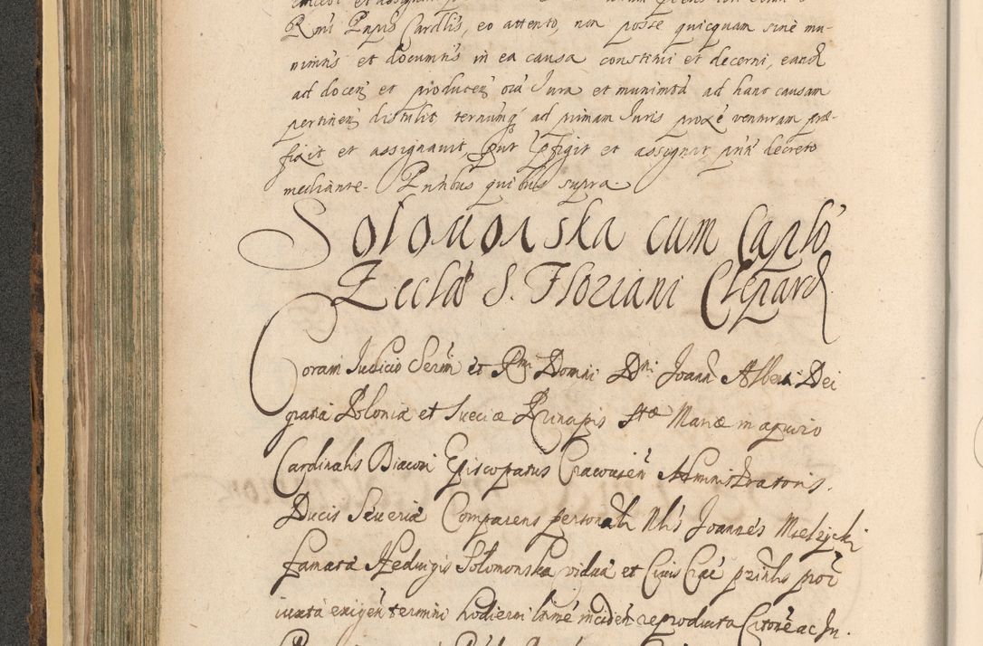 Zdjęcie nr 246 dla obiektu archiwalnego: Acta actorum, institutionum, resignationum, provisionum, decretorum, sententiarum, inscriptionum, testamentorum, confirmationum, ingrossationum, obligationum, quietationum, constitutionum R. D. Andreae Szołdrski, episcopi Kijoviensis, Gnesnensis et Posnaniensis praepositi, cantoris Cracoviensis, Vladislaviensis canonici, R. S. M. secretarii, episcopatus Cracoviensis in spiritualibus er temporalibus deputati anno 1633, 1634 et 1635