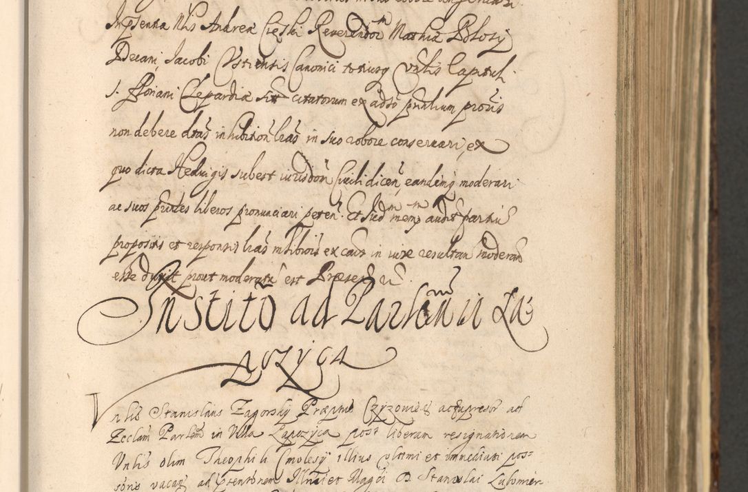 Zdjęcie nr 247 dla obiektu archiwalnego: Acta actorum, institutionum, resignationum, provisionum, decretorum, sententiarum, inscriptionum, testamentorum, confirmationum, ingrossationum, obligationum, quietationum, constitutionum R. D. Andreae Szołdrski, episcopi Kijoviensis, Gnesnensis et Posnaniensis praepositi, cantoris Cracoviensis, Vladislaviensis canonici, R. S. M. secretarii, episcopatus Cracoviensis in spiritualibus er temporalibus deputati anno 1633, 1634 et 1635