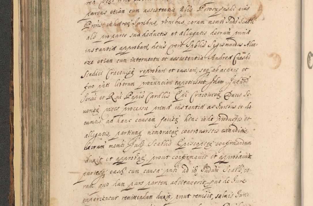 Zdjęcie nr 238 dla obiektu archiwalnego: Acta actorum, institutionum, resignationum, provisionum, decretorum, sententiarum, inscriptionum, testamentorum, confirmationum, ingrossationum, obligationum, quietationum, constitutionum R. D. Andreae Szołdrski, episcopi Kijoviensis, Gnesnensis et Posnaniensis praepositi, cantoris Cracoviensis, Vladislaviensis canonici, R. S. M. secretarii, episcopatus Cracoviensis in spiritualibus er temporalibus deputati anno 1633, 1634 et 1635