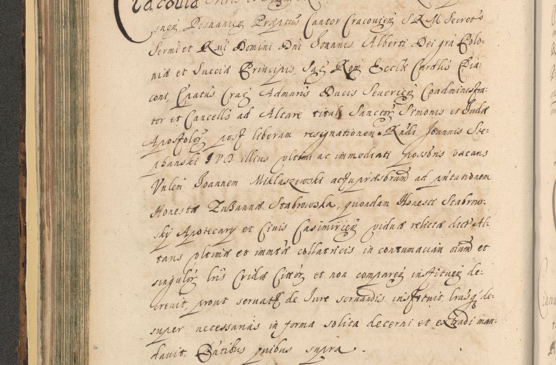 Zdjęcie nr 228 dla obiektu archiwalnego: Acta actorum, institutionum, resignationum, provisionum, decretorum, sententiarum, inscriptionum, testamentorum, confirmationum, ingrossationum, obligationum, quietationum, constitutionum R. D. Andreae Szołdrski, episcopi Kijoviensis, Gnesnensis et Posnaniensis praepositi, cantoris Cracoviensis, Vladislaviensis canonici, R. S. M. secretarii, episcopatus Cracoviensis in spiritualibus er temporalibus deputati anno 1633, 1634 et 1635