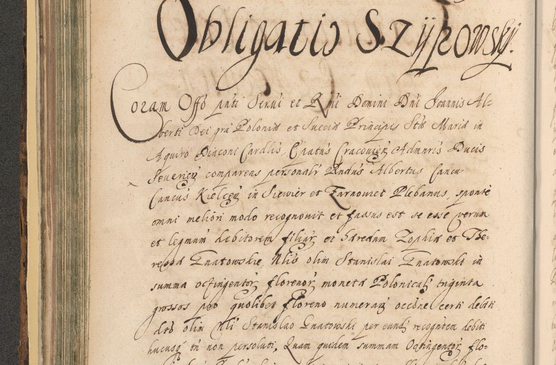Zdjęcie nr 224 dla obiektu archiwalnego: Acta actorum, institutionum, resignationum, provisionum, decretorum, sententiarum, inscriptionum, testamentorum, confirmationum, ingrossationum, obligationum, quietationum, constitutionum R. D. Andreae Szołdrski, episcopi Kijoviensis, Gnesnensis et Posnaniensis praepositi, cantoris Cracoviensis, Vladislaviensis canonici, R. S. M. secretarii, episcopatus Cracoviensis in spiritualibus er temporalibus deputati anno 1633, 1634 et 1635