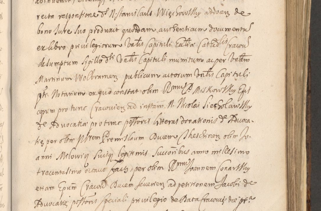 Zdjęcie nr 609 dla obiektu archiwalnego: Acta actorum, institutionum, resignationum, provisionum, decretorum, sententiarum, inscriptionum, testamentorum, confirmationum, ingrossationum, obligationum, quietationum, constitutionum R. D. Andreae Szołdrski, episcopi Kijoviensis, Gnesnensis et Posnaniensis praepositi, cantoris Cracoviensis, Vladislaviensis canonici, R. S. M. secretarii, episcopatus Cracoviensis in spiritualibus er temporalibus deputati anno 1633, 1634 et 1635