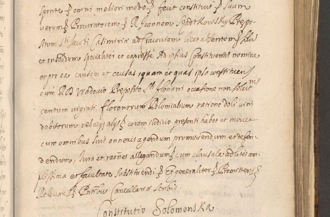 Zdjęcie nr 601 dla obiektu archiwalnego: Acta actorum, institutionum, resignationum, provisionum, decretorum, sententiarum, inscriptionum, testamentorum, confirmationum, ingrossationum, obligationum, quietationum, constitutionum R. D. Andreae Szołdrski, episcopi Kijoviensis, Gnesnensis et Posnaniensis praepositi, cantoris Cracoviensis, Vladislaviensis canonici, R. S. M. secretarii, episcopatus Cracoviensis in spiritualibus er temporalibus deputati anno 1633, 1634 et 1635