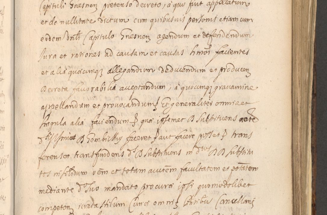 Zdjęcie nr 599 dla obiektu archiwalnego: Acta actorum, institutionum, resignationum, provisionum, decretorum, sententiarum, inscriptionum, testamentorum, confirmationum, ingrossationum, obligationum, quietationum, constitutionum R. D. Andreae Szołdrski, episcopi Kijoviensis, Gnesnensis et Posnaniensis praepositi, cantoris Cracoviensis, Vladislaviensis canonici, R. S. M. secretarii, episcopatus Cracoviensis in spiritualibus er temporalibus deputati anno 1633, 1634 et 1635