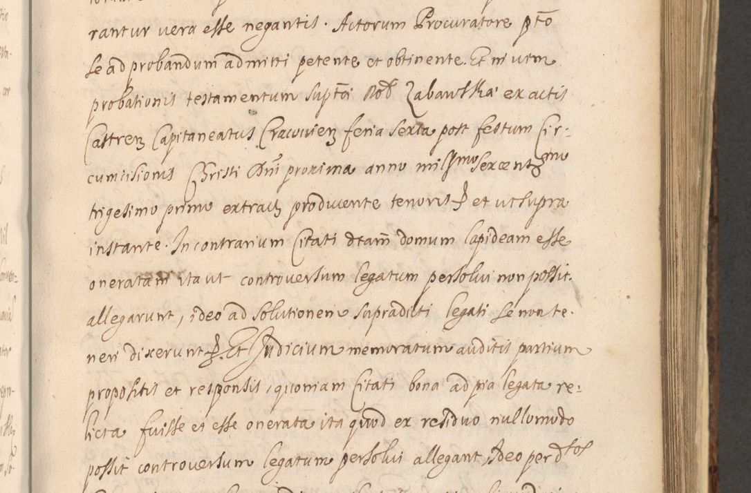 Zdjęcie nr 593 dla obiektu archiwalnego: Acta actorum, institutionum, resignationum, provisionum, decretorum, sententiarum, inscriptionum, testamentorum, confirmationum, ingrossationum, obligationum, quietationum, constitutionum R. D. Andreae Szołdrski, episcopi Kijoviensis, Gnesnensis et Posnaniensis praepositi, cantoris Cracoviensis, Vladislaviensis canonici, R. S. M. secretarii, episcopatus Cracoviensis in spiritualibus er temporalibus deputati anno 1633, 1634 et 1635
