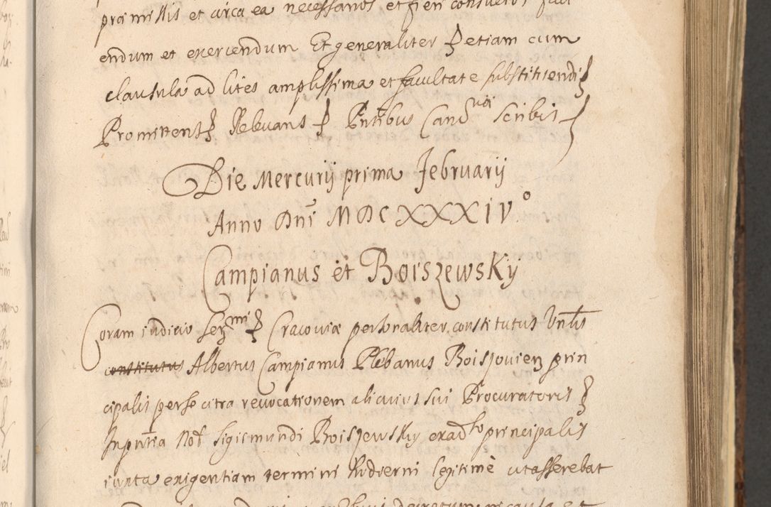 Zdjęcie nr 577 dla obiektu archiwalnego: Acta actorum, institutionum, resignationum, provisionum, decretorum, sententiarum, inscriptionum, testamentorum, confirmationum, ingrossationum, obligationum, quietationum, constitutionum R. D. Andreae Szołdrski, episcopi Kijoviensis, Gnesnensis et Posnaniensis praepositi, cantoris Cracoviensis, Vladislaviensis canonici, R. S. M. secretarii, episcopatus Cracoviensis in spiritualibus er temporalibus deputati anno 1633, 1634 et 1635