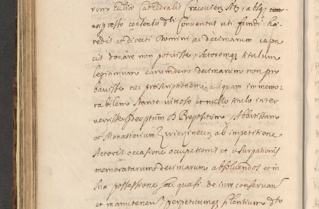 Zdjęcie nr 558 dla obiektu archiwalnego: Acta actorum, institutionum, resignationum, provisionum, decretorum, sententiarum, inscriptionum, testamentorum, confirmationum, ingrossationum, obligationum, quietationum, constitutionum R. D. Andreae Szołdrski, episcopi Kijoviensis, Gnesnensis et Posnaniensis praepositi, cantoris Cracoviensis, Vladislaviensis canonici, R. S. M. secretarii, episcopatus Cracoviensis in spiritualibus er temporalibus deputati anno 1633, 1634 et 1635