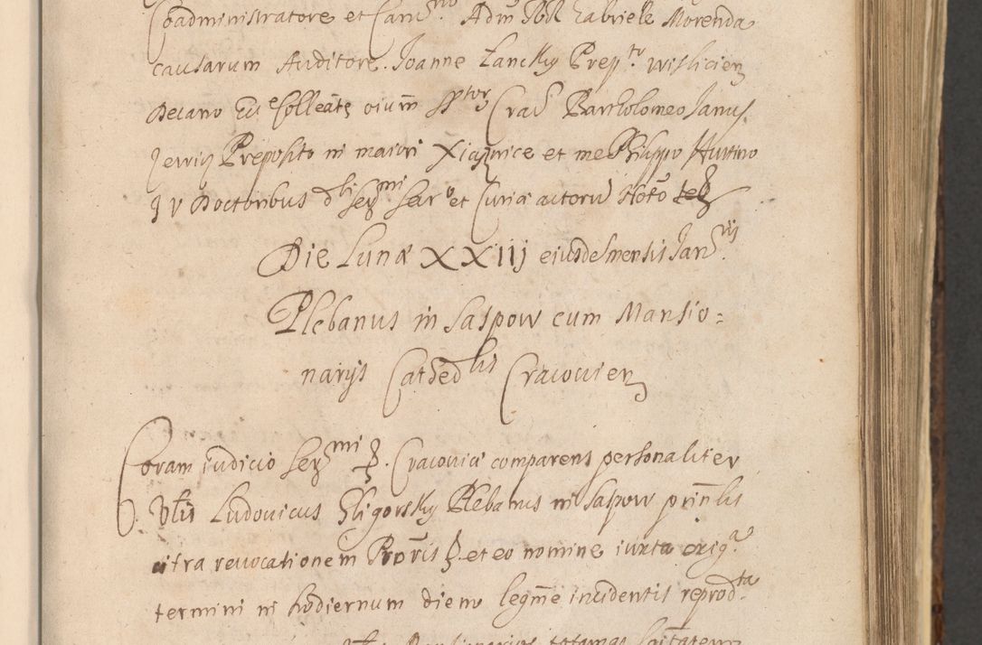 Zdjęcie nr 539 dla obiektu archiwalnego: Acta actorum, institutionum, resignationum, provisionum, decretorum, sententiarum, inscriptionum, testamentorum, confirmationum, ingrossationum, obligationum, quietationum, constitutionum R. D. Andreae Szołdrski, episcopi Kijoviensis, Gnesnensis et Posnaniensis praepositi, cantoris Cracoviensis, Vladislaviensis canonici, R. S. M. secretarii, episcopatus Cracoviensis in spiritualibus er temporalibus deputati anno 1633, 1634 et 1635