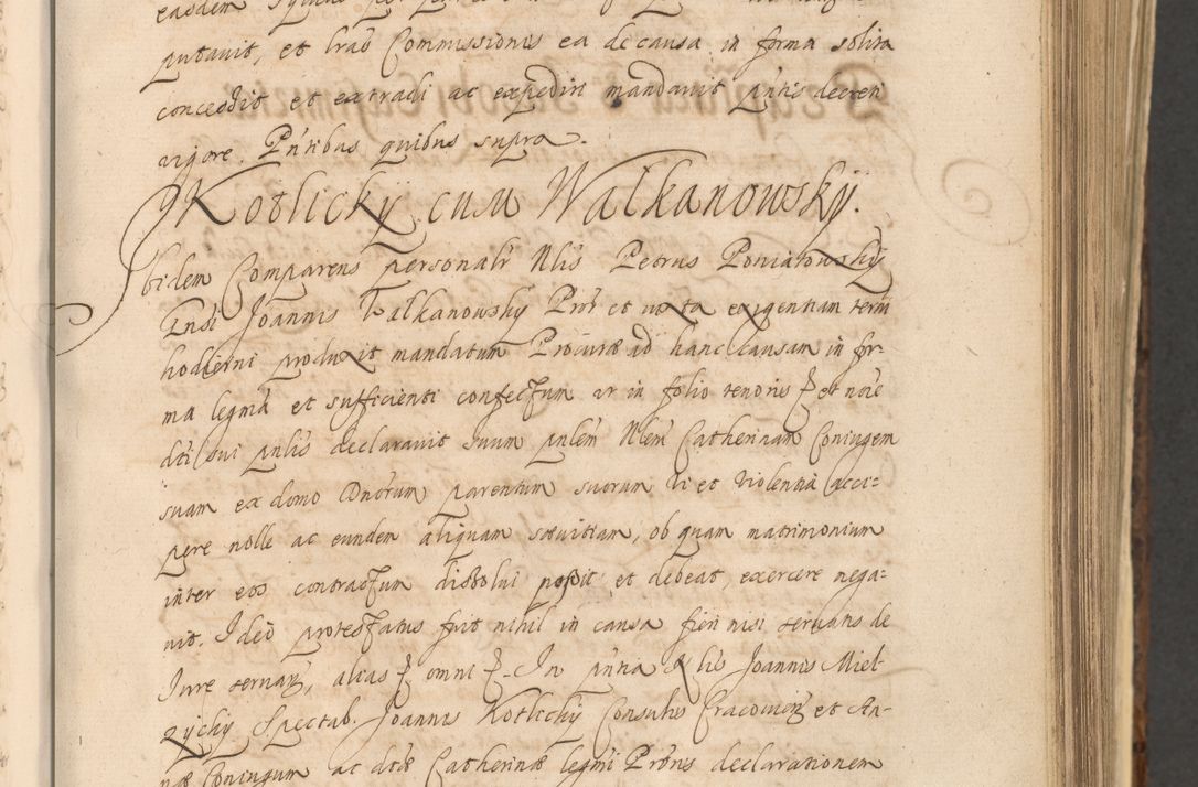 Zdjęcie nr 519 dla obiektu archiwalnego: Acta actorum, institutionum, resignationum, provisionum, decretorum, sententiarum, inscriptionum, testamentorum, confirmationum, ingrossationum, obligationum, quietationum, constitutionum R. D. Andreae Szołdrski, episcopi Kijoviensis, Gnesnensis et Posnaniensis praepositi, cantoris Cracoviensis, Vladislaviensis canonici, R. S. M. secretarii, episcopatus Cracoviensis in spiritualibus er temporalibus deputati anno 1633, 1634 et 1635