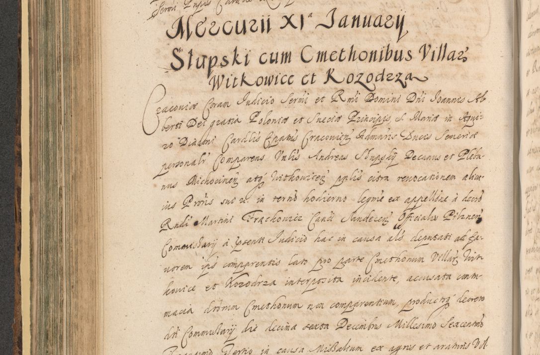 Zdjęcie nr 496 dla obiektu archiwalnego: Acta actorum, institutionum, resignationum, provisionum, decretorum, sententiarum, inscriptionum, testamentorum, confirmationum, ingrossationum, obligationum, quietationum, constitutionum R. D. Andreae Szołdrski, episcopi Kijoviensis, Gnesnensis et Posnaniensis praepositi, cantoris Cracoviensis, Vladislaviensis canonici, R. S. M. secretarii, episcopatus Cracoviensis in spiritualibus er temporalibus deputati anno 1633, 1634 et 1635