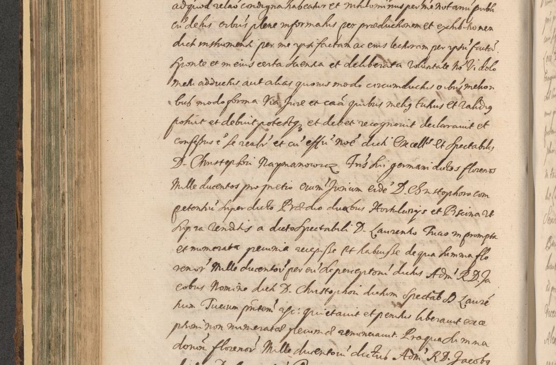 Zdjęcie nr 492 dla obiektu archiwalnego: Acta actorum, institutionum, resignationum, provisionum, decretorum, sententiarum, inscriptionum, testamentorum, confirmationum, ingrossationum, obligationum, quietationum, constitutionum R. D. Andreae Szołdrski, episcopi Kijoviensis, Gnesnensis et Posnaniensis praepositi, cantoris Cracoviensis, Vladislaviensis canonici, R. S. M. secretarii, episcopatus Cracoviensis in spiritualibus er temporalibus deputati anno 1633, 1634 et 1635
