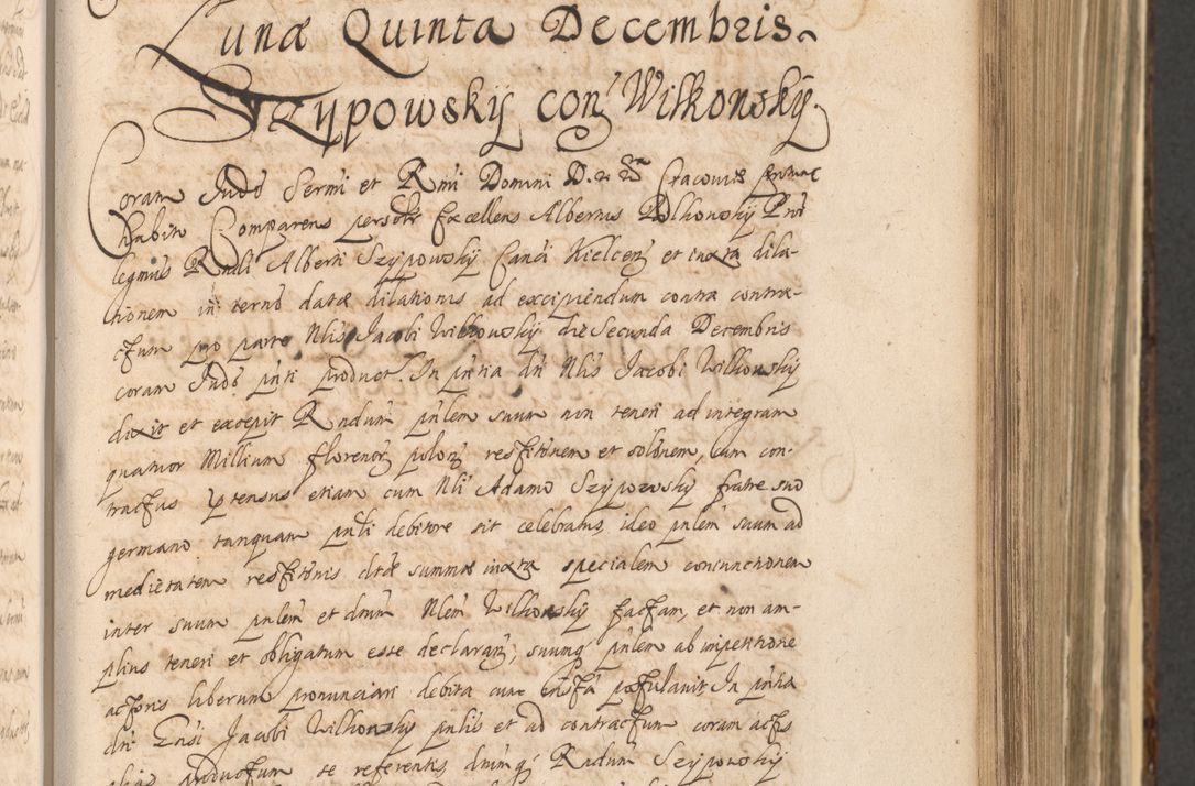 Zdjęcie nr 459 dla obiektu archiwalnego: Acta actorum, institutionum, resignationum, provisionum, decretorum, sententiarum, inscriptionum, testamentorum, confirmationum, ingrossationum, obligationum, quietationum, constitutionum R. D. Andreae Szołdrski, episcopi Kijoviensis, Gnesnensis et Posnaniensis praepositi, cantoris Cracoviensis, Vladislaviensis canonici, R. S. M. secretarii, episcopatus Cracoviensis in spiritualibus er temporalibus deputati anno 1633, 1634 et 1635