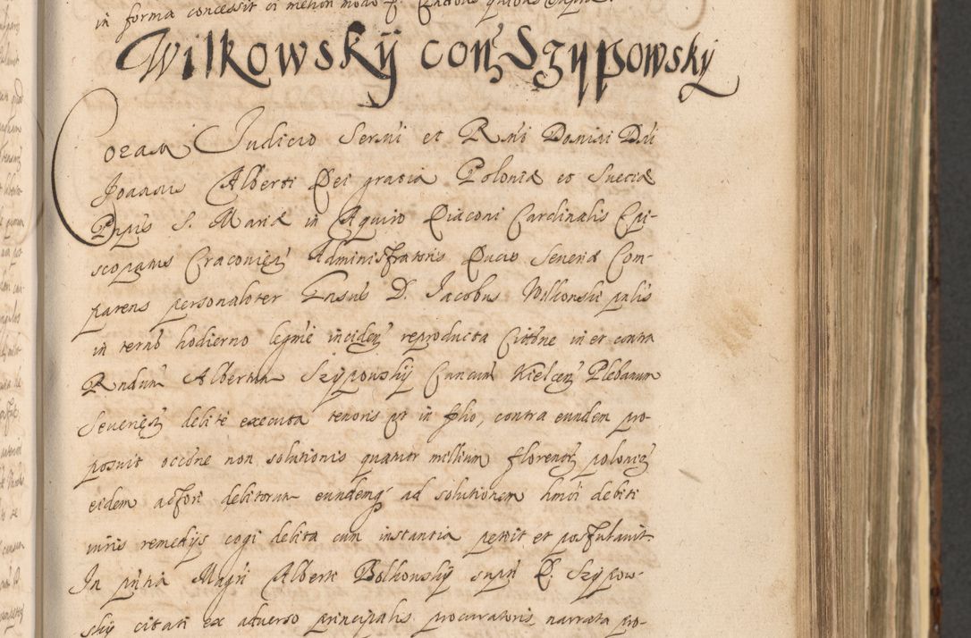 Zdjęcie nr 457 dla obiektu archiwalnego: Acta actorum, institutionum, resignationum, provisionum, decretorum, sententiarum, inscriptionum, testamentorum, confirmationum, ingrossationum, obligationum, quietationum, constitutionum R. D. Andreae Szołdrski, episcopi Kijoviensis, Gnesnensis et Posnaniensis praepositi, cantoris Cracoviensis, Vladislaviensis canonici, R. S. M. secretarii, episcopatus Cracoviensis in spiritualibus er temporalibus deputati anno 1633, 1634 et 1635