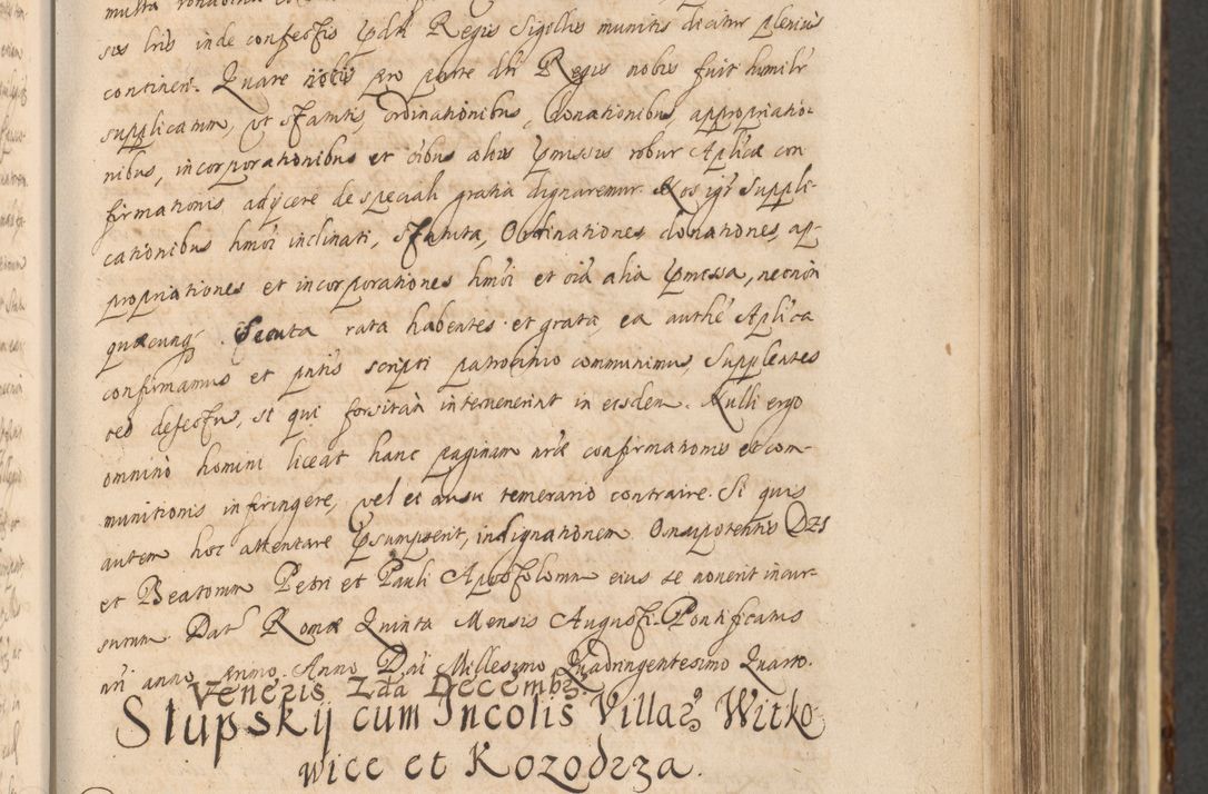 Zdjęcie nr 447 dla obiektu archiwalnego: Acta actorum, institutionum, resignationum, provisionum, decretorum, sententiarum, inscriptionum, testamentorum, confirmationum, ingrossationum, obligationum, quietationum, constitutionum R. D. Andreae Szołdrski, episcopi Kijoviensis, Gnesnensis et Posnaniensis praepositi, cantoris Cracoviensis, Vladislaviensis canonici, R. S. M. secretarii, episcopatus Cracoviensis in spiritualibus er temporalibus deputati anno 1633, 1634 et 1635