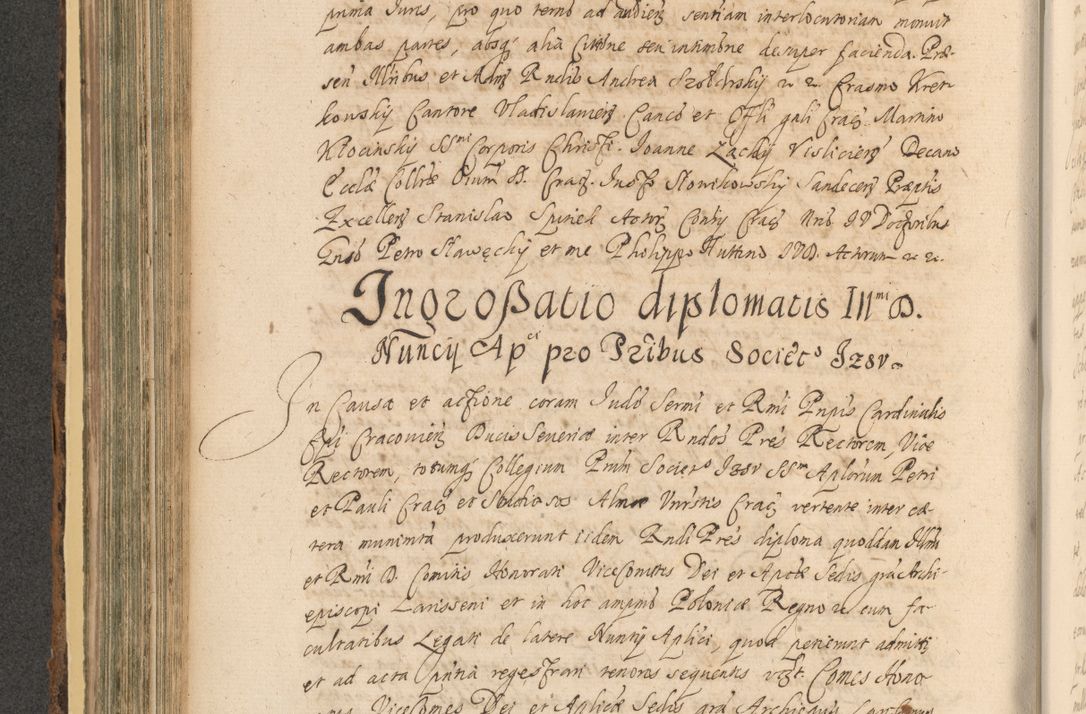 Zdjęcie nr 438 dla obiektu archiwalnego: Acta actorum, institutionum, resignationum, provisionum, decretorum, sententiarum, inscriptionum, testamentorum, confirmationum, ingrossationum, obligationum, quietationum, constitutionum R. D. Andreae Szołdrski, episcopi Kijoviensis, Gnesnensis et Posnaniensis praepositi, cantoris Cracoviensis, Vladislaviensis canonici, R. S. M. secretarii, episcopatus Cracoviensis in spiritualibus er temporalibus deputati anno 1633, 1634 et 1635