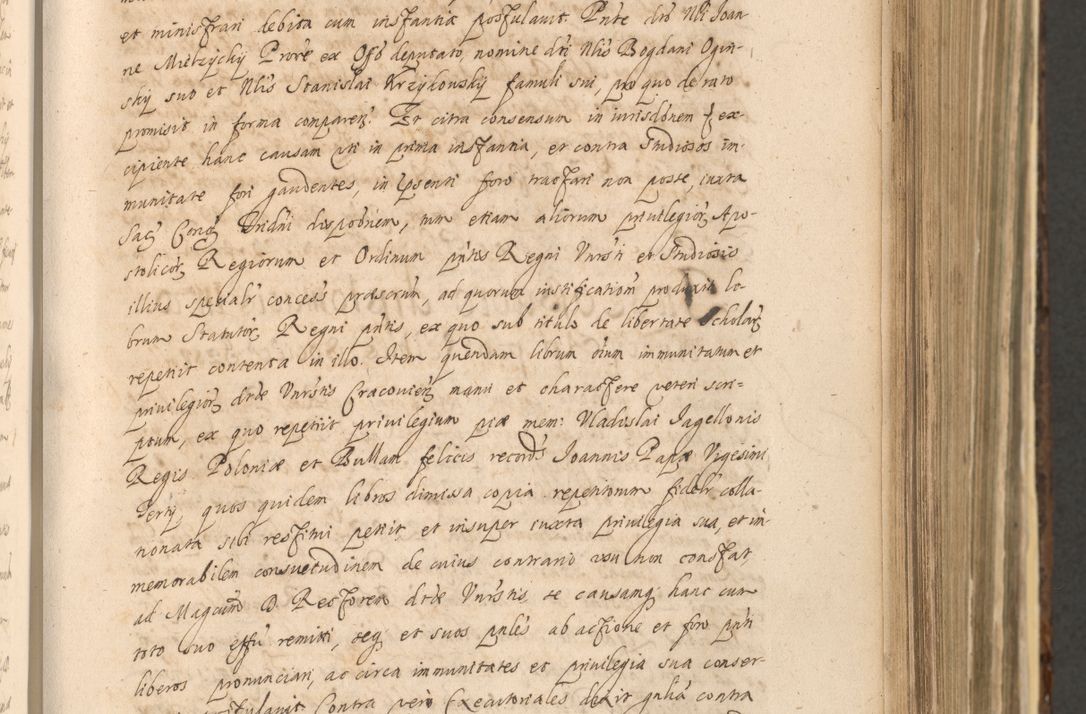 Zdjęcie nr 437 dla obiektu archiwalnego: Acta actorum, institutionum, resignationum, provisionum, decretorum, sententiarum, inscriptionum, testamentorum, confirmationum, ingrossationum, obligationum, quietationum, constitutionum R. D. Andreae Szołdrski, episcopi Kijoviensis, Gnesnensis et Posnaniensis praepositi, cantoris Cracoviensis, Vladislaviensis canonici, R. S. M. secretarii, episcopatus Cracoviensis in spiritualibus er temporalibus deputati anno 1633, 1634 et 1635