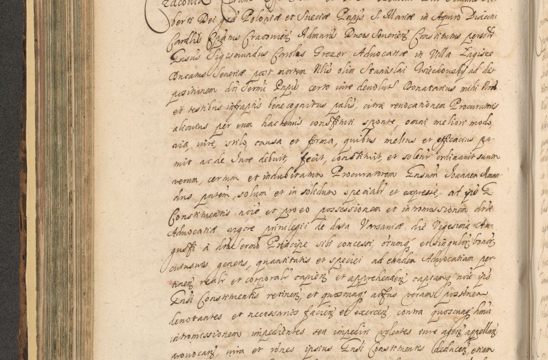 Zdjęcie nr 424 dla obiektu archiwalnego: Acta actorum, institutionum, resignationum, provisionum, decretorum, sententiarum, inscriptionum, testamentorum, confirmationum, ingrossationum, obligationum, quietationum, constitutionum R. D. Andreae Szołdrski, episcopi Kijoviensis, Gnesnensis et Posnaniensis praepositi, cantoris Cracoviensis, Vladislaviensis canonici, R. S. M. secretarii, episcopatus Cracoviensis in spiritualibus er temporalibus deputati anno 1633, 1634 et 1635