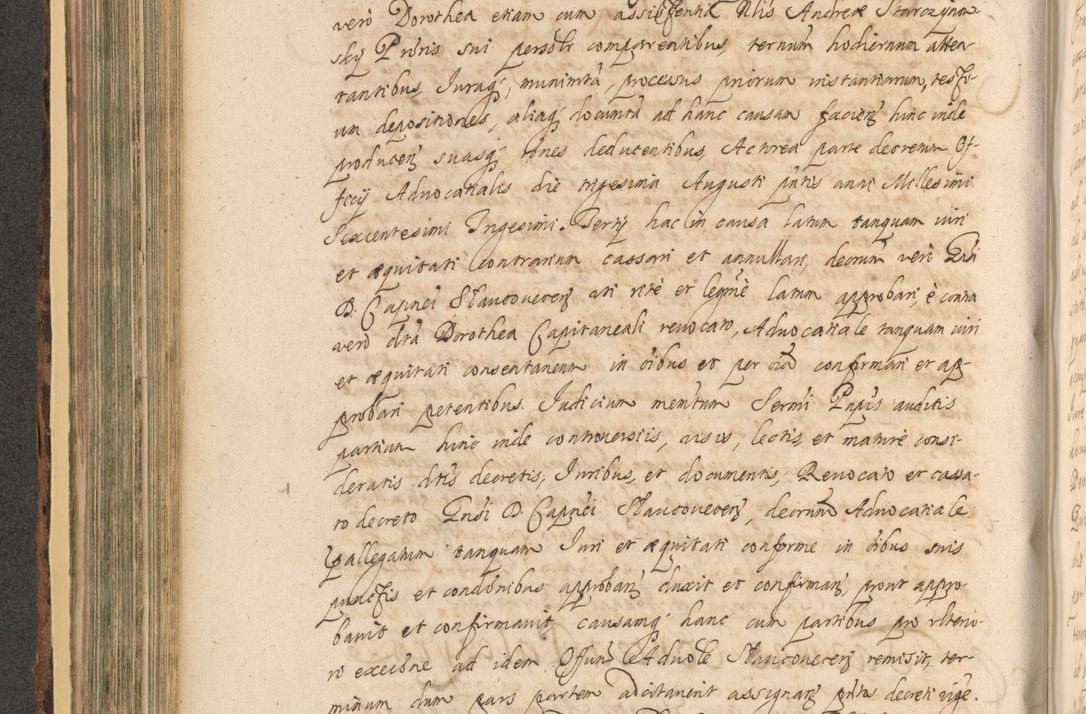 Zdjęcie nr 426 dla obiektu archiwalnego: Acta actorum, institutionum, resignationum, provisionum, decretorum, sententiarum, inscriptionum, testamentorum, confirmationum, ingrossationum, obligationum, quietationum, constitutionum R. D. Andreae Szołdrski, episcopi Kijoviensis, Gnesnensis et Posnaniensis praepositi, cantoris Cracoviensis, Vladislaviensis canonici, R. S. M. secretarii, episcopatus Cracoviensis in spiritualibus er temporalibus deputati anno 1633, 1634 et 1635