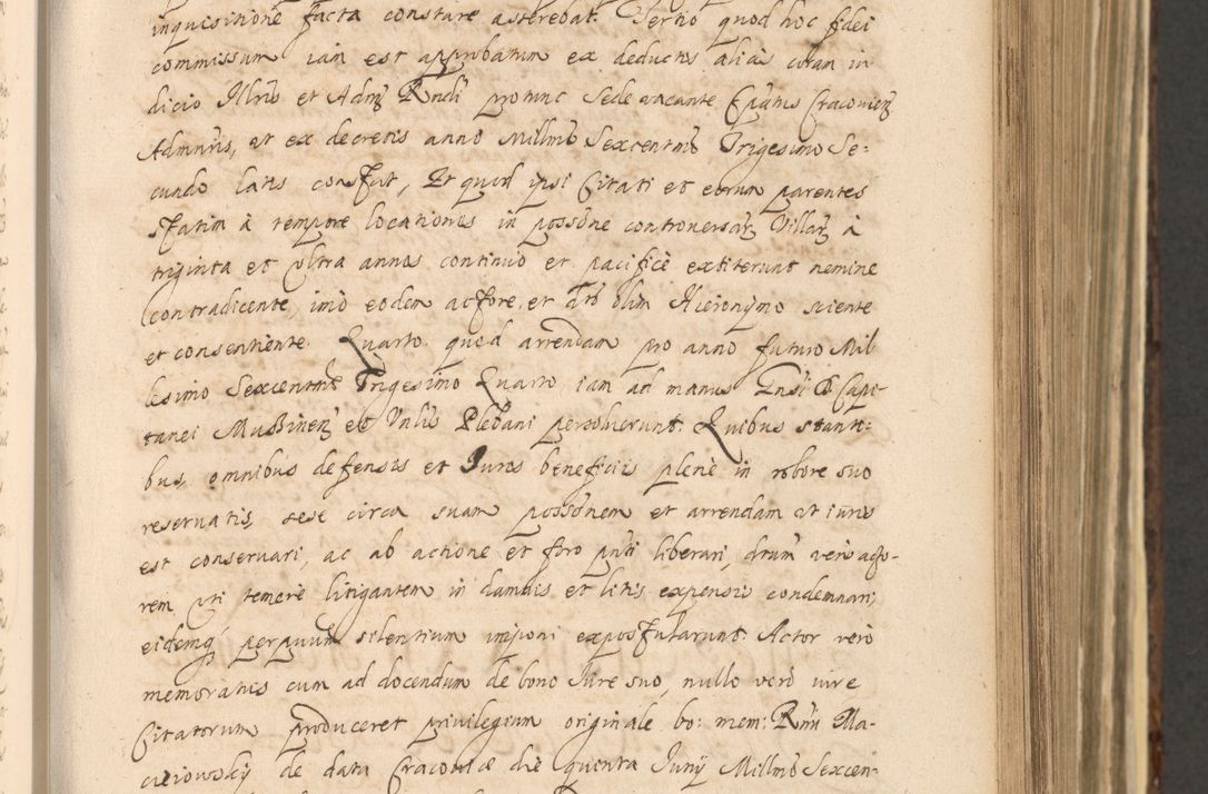 Zdjęcie nr 417 dla obiektu archiwalnego: Acta actorum, institutionum, resignationum, provisionum, decretorum, sententiarum, inscriptionum, testamentorum, confirmationum, ingrossationum, obligationum, quietationum, constitutionum R. D. Andreae Szołdrski, episcopi Kijoviensis, Gnesnensis et Posnaniensis praepositi, cantoris Cracoviensis, Vladislaviensis canonici, R. S. M. secretarii, episcopatus Cracoviensis in spiritualibus er temporalibus deputati anno 1633, 1634 et 1635