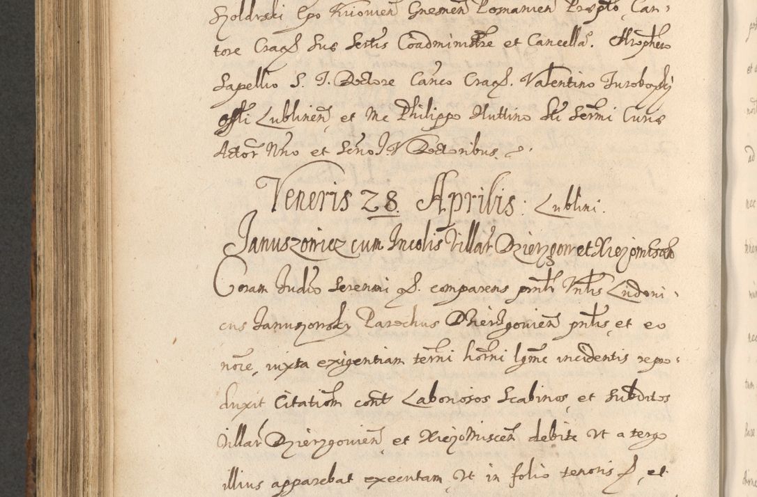 Zdjęcie nr 794 dla obiektu archiwalnego: Acta actorum, institutionum, resignationum, provisionum, decretorum, sententiarum, inscriptionum, testamentorum, confirmationum, ingrossationum, obligationum, quietationum, constitutionum R. D. Andreae Szołdrski, episcopi Kijoviensis, Gnesnensis et Posnaniensis praepositi, cantoris Cracoviensis, Vladislaviensis canonici, R. S. M. secretarii, episcopatus Cracoviensis in spiritualibus er temporalibus deputati anno 1633, 1634 et 1635