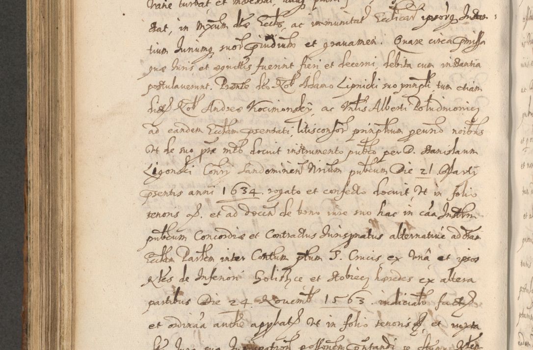 Zdjęcie nr 780 dla obiektu archiwalnego: Acta actorum, institutionum, resignationum, provisionum, decretorum, sententiarum, inscriptionum, testamentorum, confirmationum, ingrossationum, obligationum, quietationum, constitutionum R. D. Andreae Szołdrski, episcopi Kijoviensis, Gnesnensis et Posnaniensis praepositi, cantoris Cracoviensis, Vladislaviensis canonici, R. S. M. secretarii, episcopatus Cracoviensis in spiritualibus er temporalibus deputati anno 1633, 1634 et 1635