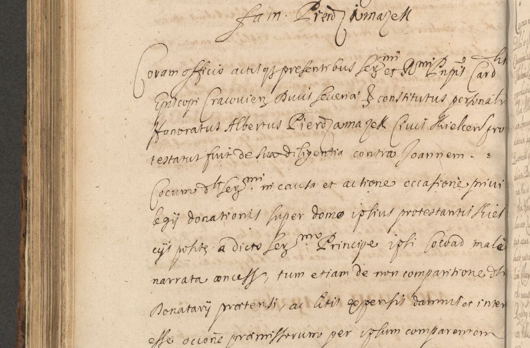 Zdjęcie nr 766 dla obiektu archiwalnego: Acta actorum, institutionum, resignationum, provisionum, decretorum, sententiarum, inscriptionum, testamentorum, confirmationum, ingrossationum, obligationum, quietationum, constitutionum R. D. Andreae Szołdrski, episcopi Kijoviensis, Gnesnensis et Posnaniensis praepositi, cantoris Cracoviensis, Vladislaviensis canonici, R. S. M. secretarii, episcopatus Cracoviensis in spiritualibus er temporalibus deputati anno 1633, 1634 et 1635