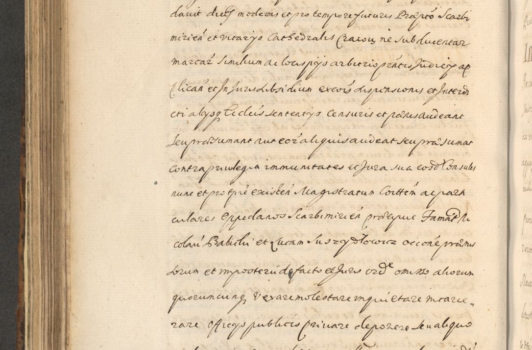 Zdjęcie nr 750 dla obiektu archiwalnego: Acta actorum, institutionum, resignationum, provisionum, decretorum, sententiarum, inscriptionum, testamentorum, confirmationum, ingrossationum, obligationum, quietationum, constitutionum R. D. Andreae Szołdrski, episcopi Kijoviensis, Gnesnensis et Posnaniensis praepositi, cantoris Cracoviensis, Vladislaviensis canonici, R. S. M. secretarii, episcopatus Cracoviensis in spiritualibus er temporalibus deputati anno 1633, 1634 et 1635
