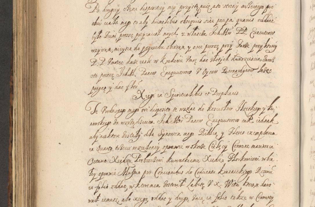 Zdjęcie nr 724 dla obiektu archiwalnego: Acta actorum, institutionum, resignationum, provisionum, decretorum, sententiarum, inscriptionum, testamentorum, confirmationum, ingrossationum, obligationum, quietationum, constitutionum R. D. Andreae Szołdrski, episcopi Kijoviensis, Gnesnensis et Posnaniensis praepositi, cantoris Cracoviensis, Vladislaviensis canonici, R. S. M. secretarii, episcopatus Cracoviensis in spiritualibus er temporalibus deputati anno 1633, 1634 et 1635