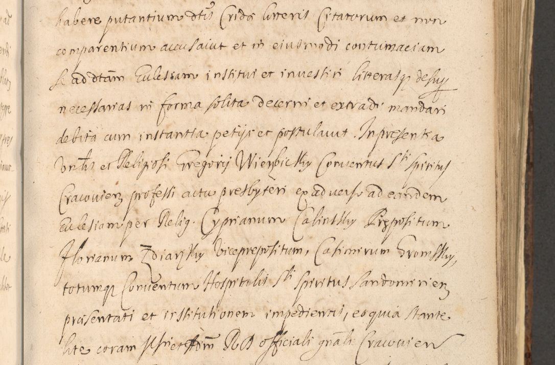 Zdjęcie nr 709 dla obiektu archiwalnego: Acta actorum, institutionum, resignationum, provisionum, decretorum, sententiarum, inscriptionum, testamentorum, confirmationum, ingrossationum, obligationum, quietationum, constitutionum R. D. Andreae Szołdrski, episcopi Kijoviensis, Gnesnensis et Posnaniensis praepositi, cantoris Cracoviensis, Vladislaviensis canonici, R. S. M. secretarii, episcopatus Cracoviensis in spiritualibus er temporalibus deputati anno 1633, 1634 et 1635
