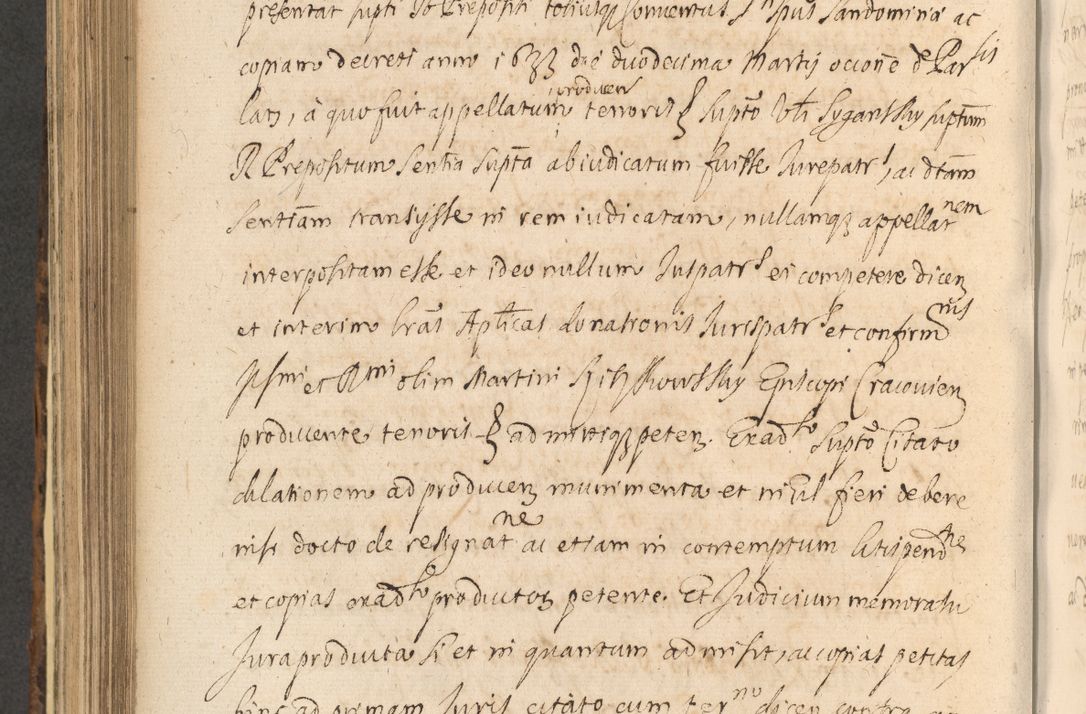 Zdjęcie nr 710 dla obiektu archiwalnego: Acta actorum, institutionum, resignationum, provisionum, decretorum, sententiarum, inscriptionum, testamentorum, confirmationum, ingrossationum, obligationum, quietationum, constitutionum R. D. Andreae Szołdrski, episcopi Kijoviensis, Gnesnensis et Posnaniensis praepositi, cantoris Cracoviensis, Vladislaviensis canonici, R. S. M. secretarii, episcopatus Cracoviensis in spiritualibus er temporalibus deputati anno 1633, 1634 et 1635