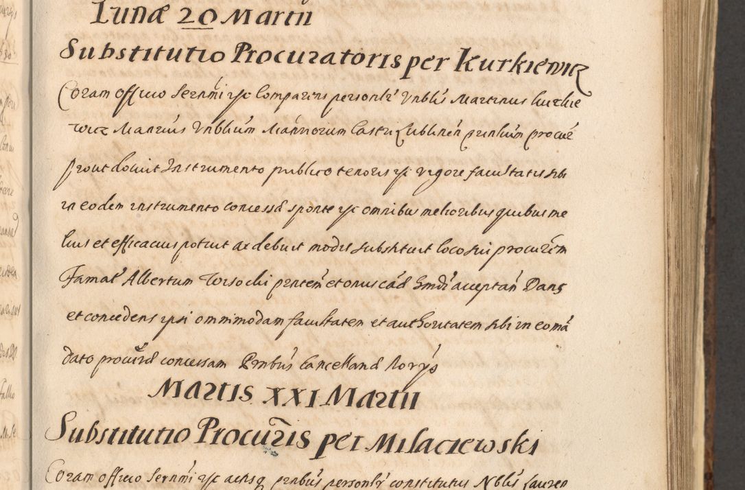 Zdjęcie nr 699 dla obiektu archiwalnego: Acta actorum, institutionum, resignationum, provisionum, decretorum, sententiarum, inscriptionum, testamentorum, confirmationum, ingrossationum, obligationum, quietationum, constitutionum R. D. Andreae Szołdrski, episcopi Kijoviensis, Gnesnensis et Posnaniensis praepositi, cantoris Cracoviensis, Vladislaviensis canonici, R. S. M. secretarii, episcopatus Cracoviensis in spiritualibus er temporalibus deputati anno 1633, 1634 et 1635