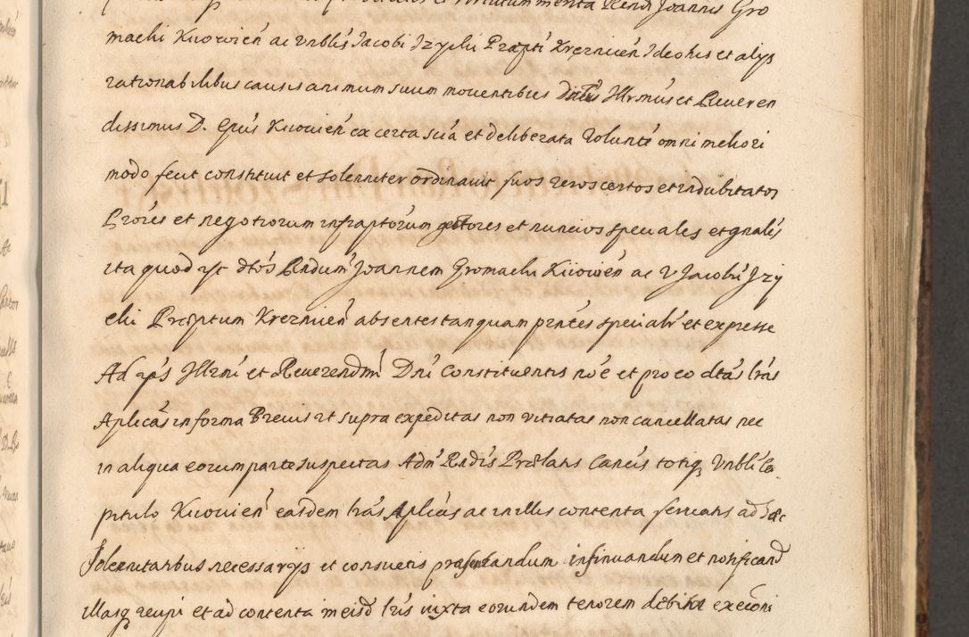 Zdjęcie nr 695 dla obiektu archiwalnego: Acta actorum, institutionum, resignationum, provisionum, decretorum, sententiarum, inscriptionum, testamentorum, confirmationum, ingrossationum, obligationum, quietationum, constitutionum R. D. Andreae Szołdrski, episcopi Kijoviensis, Gnesnensis et Posnaniensis praepositi, cantoris Cracoviensis, Vladislaviensis canonici, R. S. M. secretarii, episcopatus Cracoviensis in spiritualibus er temporalibus deputati anno 1633, 1634 et 1635