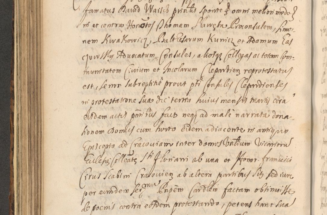Zdjęcie nr 648 dla obiektu archiwalnego: Acta actorum, institutionum, resignationum, provisionum, decretorum, sententiarum, inscriptionum, testamentorum, confirmationum, ingrossationum, obligationum, quietationum, constitutionum R. D. Andreae Szołdrski, episcopi Kijoviensis, Gnesnensis et Posnaniensis praepositi, cantoris Cracoviensis, Vladislaviensis canonici, R. S. M. secretarii, episcopatus Cracoviensis in spiritualibus er temporalibus deputati anno 1633, 1634 et 1635
