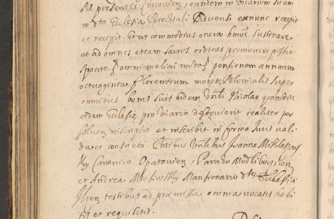 Zdjęcie nr 628 dla obiektu archiwalnego: Acta actorum, institutionum, resignationum, provisionum, decretorum, sententiarum, inscriptionum, testamentorum, confirmationum, ingrossationum, obligationum, quietationum, constitutionum R. D. Andreae Szołdrski, episcopi Kijoviensis, Gnesnensis et Posnaniensis praepositi, cantoris Cracoviensis, Vladislaviensis canonici, R. S. M. secretarii, episcopatus Cracoviensis in spiritualibus er temporalibus deputati anno 1633, 1634 et 1635