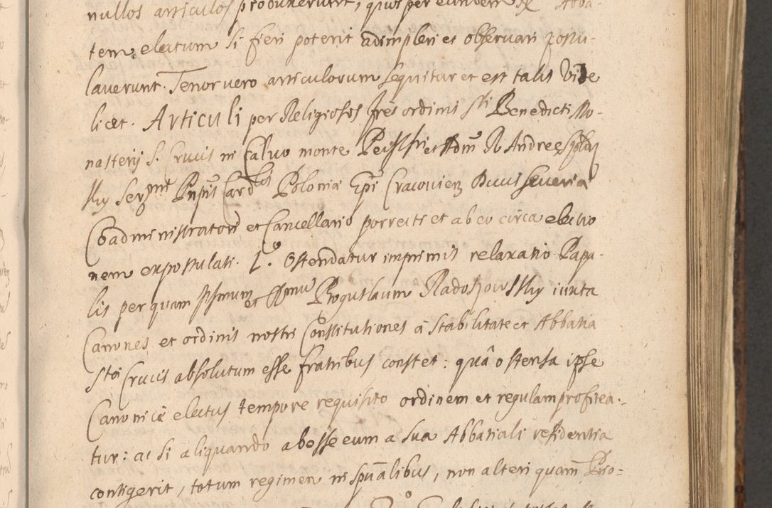 Zdjęcie nr 619 dla obiektu archiwalnego: Acta actorum, institutionum, resignationum, provisionum, decretorum, sententiarum, inscriptionum, testamentorum, confirmationum, ingrossationum, obligationum, quietationum, constitutionum R. D. Andreae Szołdrski, episcopi Kijoviensis, Gnesnensis et Posnaniensis praepositi, cantoris Cracoviensis, Vladislaviensis canonici, R. S. M. secretarii, episcopatus Cracoviensis in spiritualibus er temporalibus deputati anno 1633, 1634 et 1635