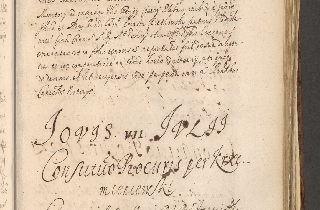 Zdjęcie nr 955 dla obiektu archiwalnego: Acta actorum, institutionum, resignationum, provisionum, decretorum, sententiarum, inscriptionum, testamentorum, confirmationum, ingrossationum, obligationum, quietationum, constitutionum R. D. Andreae Szołdrski, episcopi Kijoviensis, Gnesnensis et Posnaniensis praepositi, cantoris Cracoviensis, Vladislaviensis canonici, R. S. M. secretarii, episcopatus Cracoviensis in spiritualibus er temporalibus deputati anno 1633, 1634 et 1635