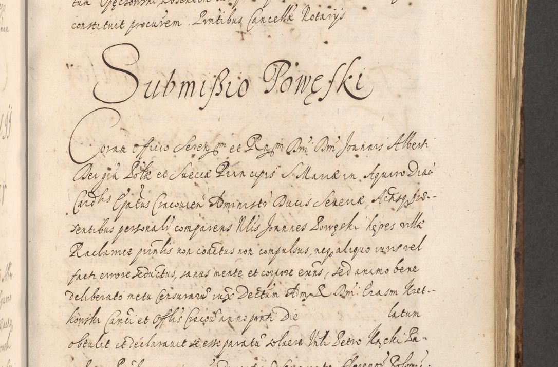 Zdjęcie nr 923 dla obiektu archiwalnego: Acta actorum, institutionum, resignationum, provisionum, decretorum, sententiarum, inscriptionum, testamentorum, confirmationum, ingrossationum, obligationum, quietationum, constitutionum R. D. Andreae Szołdrski, episcopi Kijoviensis, Gnesnensis et Posnaniensis praepositi, cantoris Cracoviensis, Vladislaviensis canonici, R. S. M. secretarii, episcopatus Cracoviensis in spiritualibus er temporalibus deputati anno 1633, 1634 et 1635