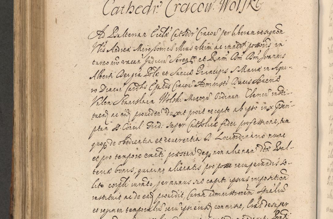 Zdjęcie nr 918 dla obiektu archiwalnego: Acta actorum, institutionum, resignationum, provisionum, decretorum, sententiarum, inscriptionum, testamentorum, confirmationum, ingrossationum, obligationum, quietationum, constitutionum R. D. Andreae Szołdrski, episcopi Kijoviensis, Gnesnensis et Posnaniensis praepositi, cantoris Cracoviensis, Vladislaviensis canonici, R. S. M. secretarii, episcopatus Cracoviensis in spiritualibus er temporalibus deputati anno 1633, 1634 et 1635
