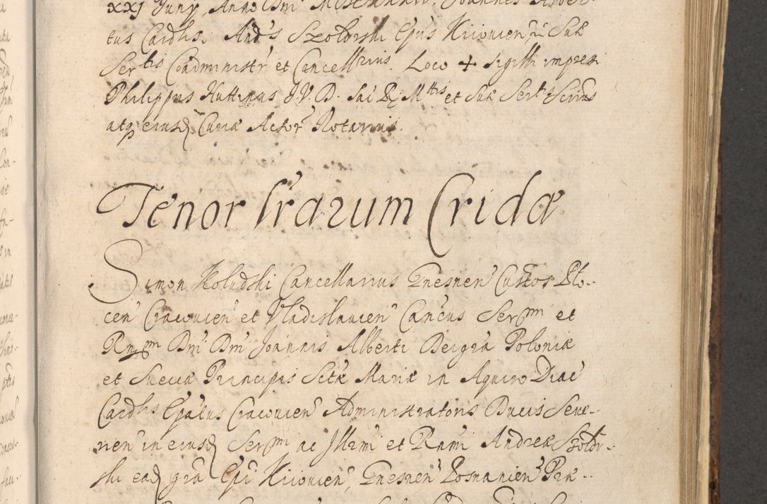 Zdjęcie nr 881 dla obiektu archiwalnego: Acta actorum, institutionum, resignationum, provisionum, decretorum, sententiarum, inscriptionum, testamentorum, confirmationum, ingrossationum, obligationum, quietationum, constitutionum R. D. Andreae Szołdrski, episcopi Kijoviensis, Gnesnensis et Posnaniensis praepositi, cantoris Cracoviensis, Vladislaviensis canonici, R. S. M. secretarii, episcopatus Cracoviensis in spiritualibus er temporalibus deputati anno 1633, 1634 et 1635