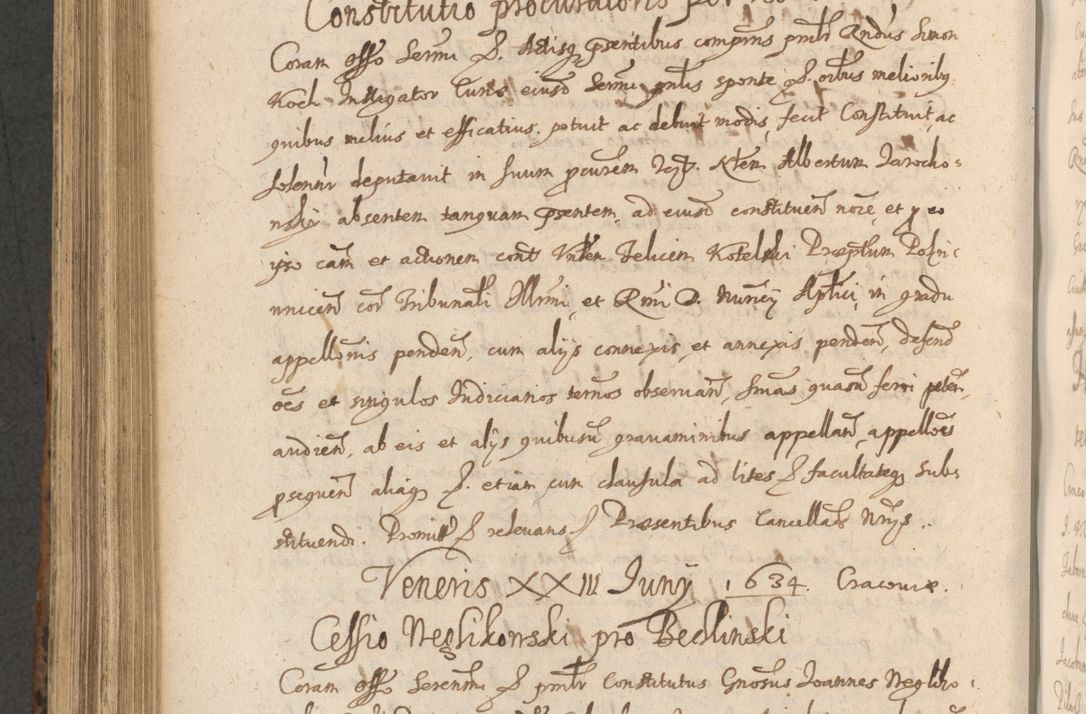 Zdjęcie nr 868 dla obiektu archiwalnego: Acta actorum, institutionum, resignationum, provisionum, decretorum, sententiarum, inscriptionum, testamentorum, confirmationum, ingrossationum, obligationum, quietationum, constitutionum R. D. Andreae Szołdrski, episcopi Kijoviensis, Gnesnensis et Posnaniensis praepositi, cantoris Cracoviensis, Vladislaviensis canonici, R. S. M. secretarii, episcopatus Cracoviensis in spiritualibus er temporalibus deputati anno 1633, 1634 et 1635