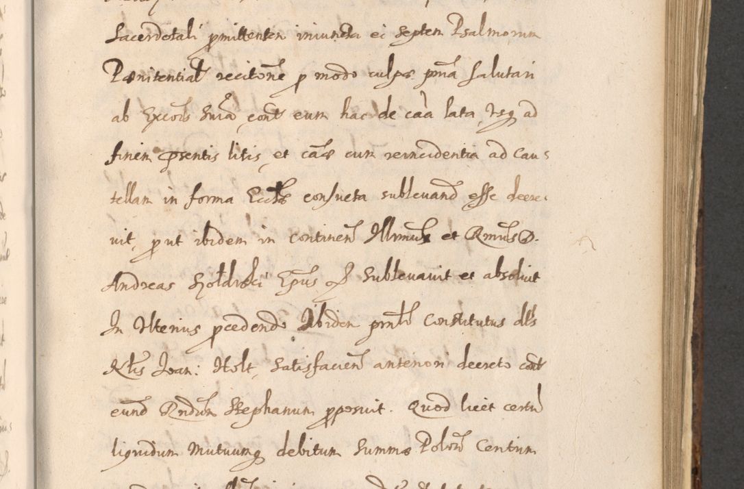 Zdjęcie nr 851 dla obiektu archiwalnego: Acta actorum, institutionum, resignationum, provisionum, decretorum, sententiarum, inscriptionum, testamentorum, confirmationum, ingrossationum, obligationum, quietationum, constitutionum R. D. Andreae Szołdrski, episcopi Kijoviensis, Gnesnensis et Posnaniensis praepositi, cantoris Cracoviensis, Vladislaviensis canonici, R. S. M. secretarii, episcopatus Cracoviensis in spiritualibus er temporalibus deputati anno 1633, 1634 et 1635