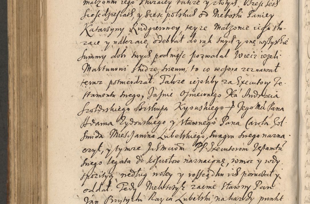 Zdjęcie nr 1208 dla obiektu archiwalnego: Acta actorum, institutionum, resignationum, provisionum, decretorum, sententiarum, inscriptionum, testamentorum, confirmationum, ingrossationum, obligationum, quietationum, constitutionum R. D. Andreae Szołdrski, episcopi Kijoviensis, Gnesnensis et Posnaniensis praepositi, cantoris Cracoviensis, Vladislaviensis canonici, R. S. M. secretarii, episcopatus Cracoviensis in spiritualibus er temporalibus deputati anno 1633, 1634 et 1635