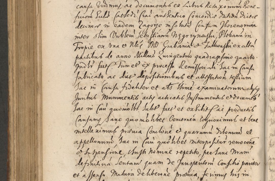 Zdjęcie nr 1200 dla obiektu archiwalnego: Acta actorum, institutionum, resignationum, provisionum, decretorum, sententiarum, inscriptionum, testamentorum, confirmationum, ingrossationum, obligationum, quietationum, constitutionum R. D. Andreae Szołdrski, episcopi Kijoviensis, Gnesnensis et Posnaniensis praepositi, cantoris Cracoviensis, Vladislaviensis canonici, R. S. M. secretarii, episcopatus Cracoviensis in spiritualibus er temporalibus deputati anno 1633, 1634 et 1635
