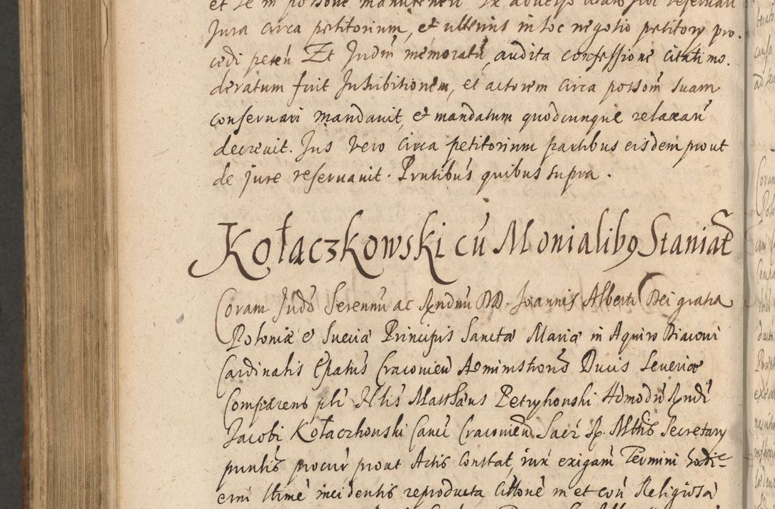 Zdjęcie nr 1190 dla obiektu archiwalnego: Acta actorum, institutionum, resignationum, provisionum, decretorum, sententiarum, inscriptionum, testamentorum, confirmationum, ingrossationum, obligationum, quietationum, constitutionum R. D. Andreae Szołdrski, episcopi Kijoviensis, Gnesnensis et Posnaniensis praepositi, cantoris Cracoviensis, Vladislaviensis canonici, R. S. M. secretarii, episcopatus Cracoviensis in spiritualibus er temporalibus deputati anno 1633, 1634 et 1635