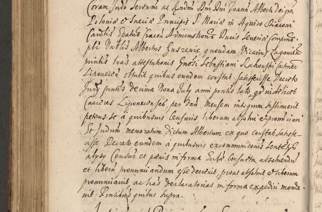Zdjęcie nr 1184 dla obiektu archiwalnego: Acta actorum, institutionum, resignationum, provisionum, decretorum, sententiarum, inscriptionum, testamentorum, confirmationum, ingrossationum, obligationum, quietationum, constitutionum R. D. Andreae Szołdrski, episcopi Kijoviensis, Gnesnensis et Posnaniensis praepositi, cantoris Cracoviensis, Vladislaviensis canonici, R. S. M. secretarii, episcopatus Cracoviensis in spiritualibus er temporalibus deputati anno 1633, 1634 et 1635