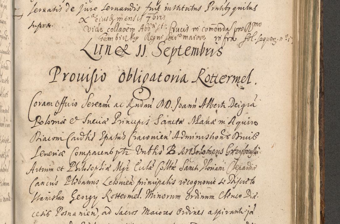 Zdjęcie nr 1185 dla obiektu archiwalnego: Acta actorum, institutionum, resignationum, provisionum, decretorum, sententiarum, inscriptionum, testamentorum, confirmationum, ingrossationum, obligationum, quietationum, constitutionum R. D. Andreae Szołdrski, episcopi Kijoviensis, Gnesnensis et Posnaniensis praepositi, cantoris Cracoviensis, Vladislaviensis canonici, R. S. M. secretarii, episcopatus Cracoviensis in spiritualibus er temporalibus deputati anno 1633, 1634 et 1635